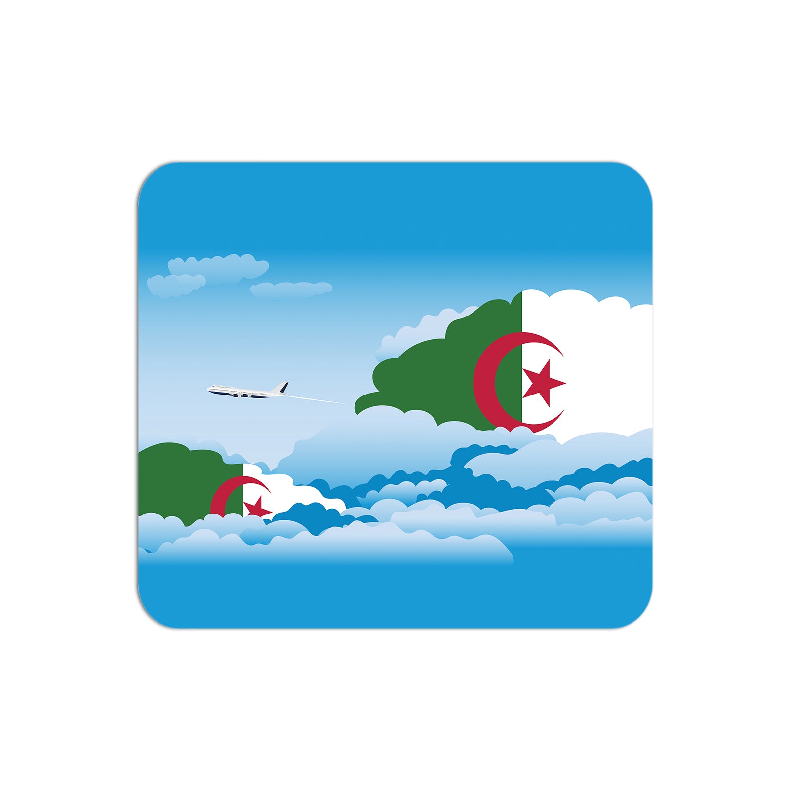 Algeria Flag Day Clouds Mouse pad 