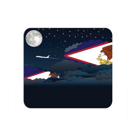 American Samoa Flag Night Clouds Mouse pad 