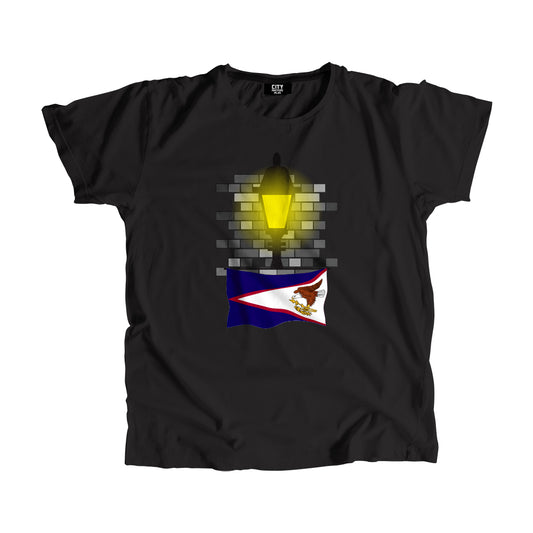 American Samoa Flag Street Lamp Bricks Unisex T-Shirt