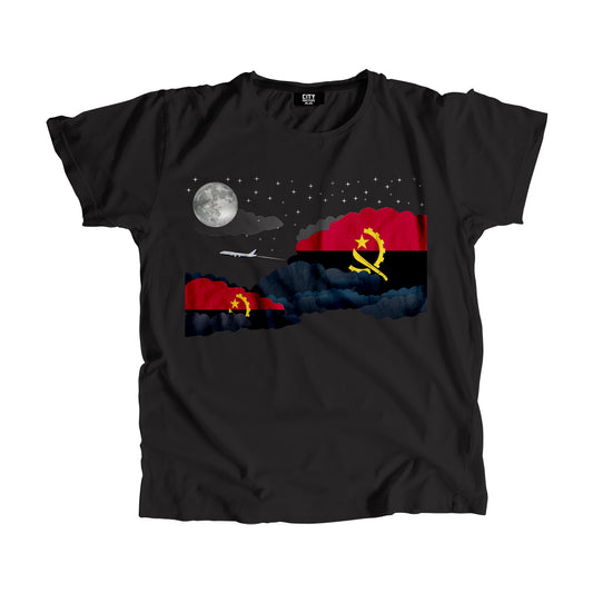 Angola Flags Night Clouds Unisex T-Shirt