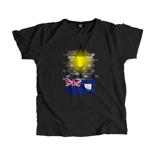 Anguilla Flag Street Lamp Bricks Unisex T-Shirt
