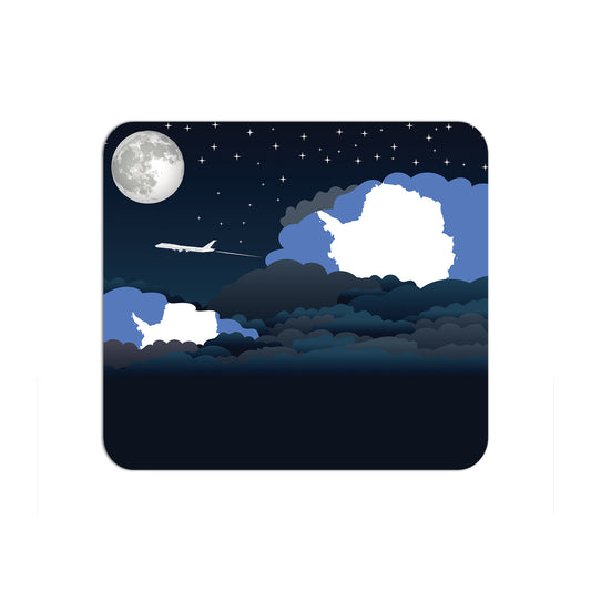 Antarctica Flag Night Clouds Mouse pad 
