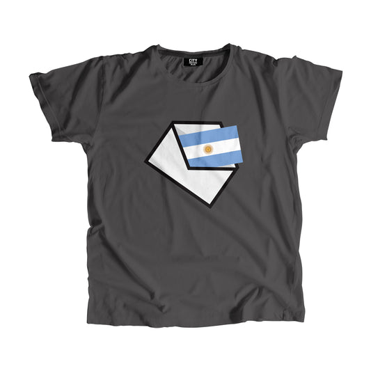 Argentina Flag Mail Men Women Unisex T-Shirt