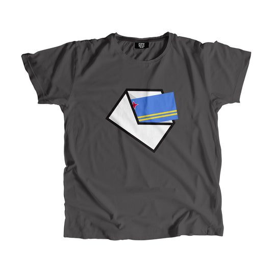 Aruba Flag Mail Men Women Unisex T-Shirt