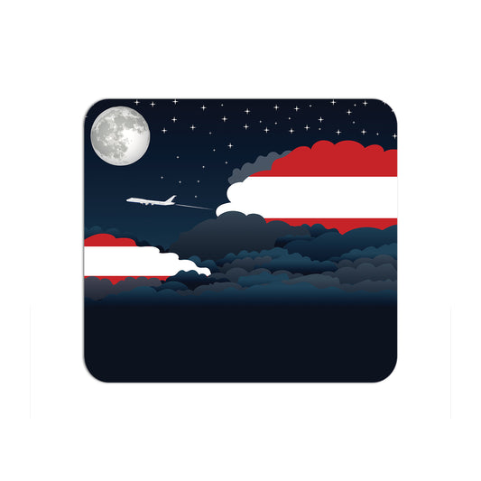 Austria Flag Night Clouds Mouse pad 