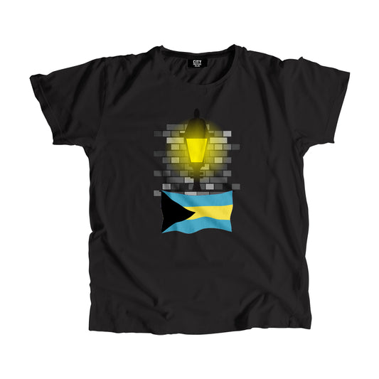 Bahamas Flag Street Lamp Bricks Unisex T-Shirt