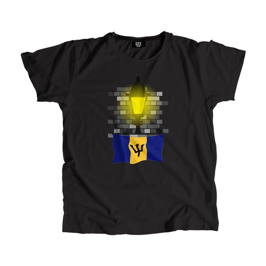 Barbados Flag Street Lamp Bricks Unisex T-Shirt