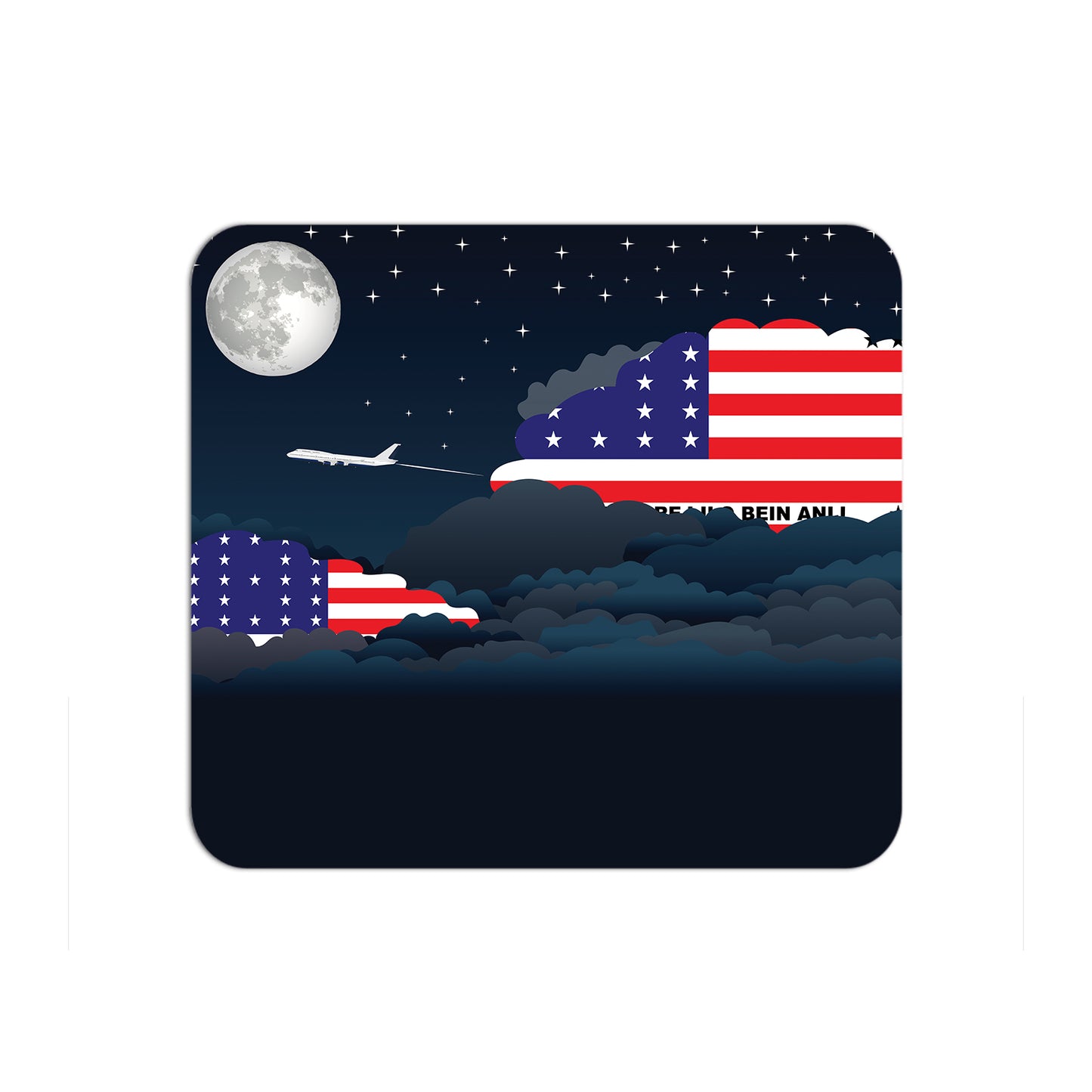 Bikini Atoll Flag Night Clouds Mouse pad 