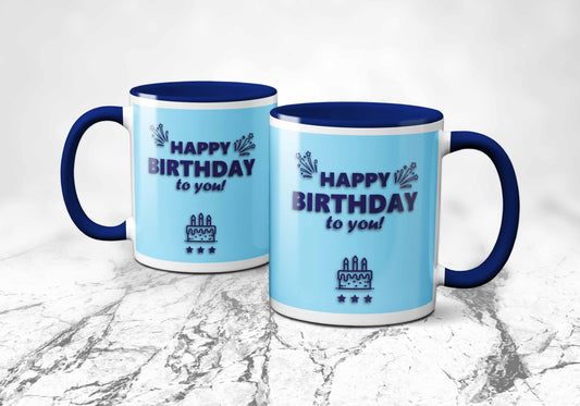 Happy Birthday Everyday Inner Dark Blue Mug