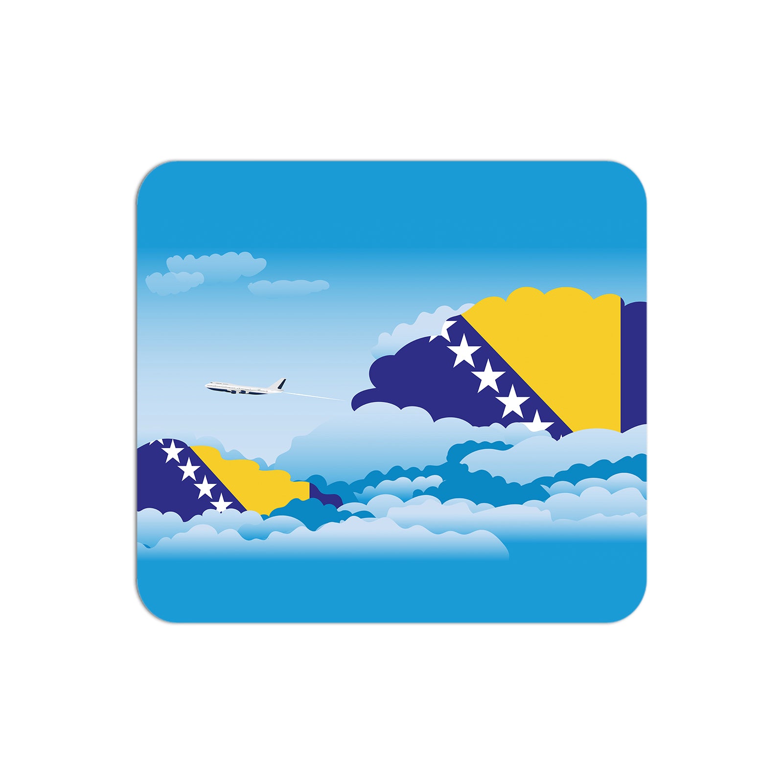 Bosnia and Herzegovina Flag Day Clouds Mouse pad 