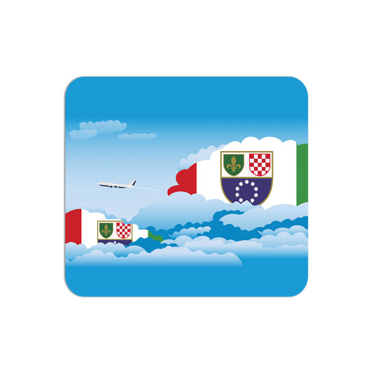 Bosnia and Herzegovina Federation of Flag Day Clouds Mouse pad 