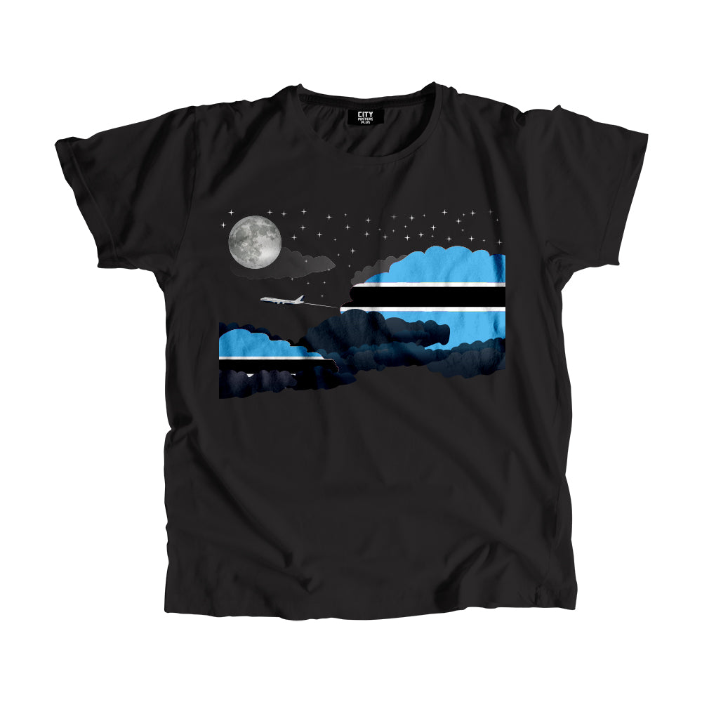 Botswana Flags Night Clouds Unisex T-Shirt