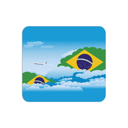 Brazil Flag Day Clouds Mouse pad 