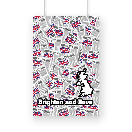 Brighton and Hove Newspapers Canvas Print Framed