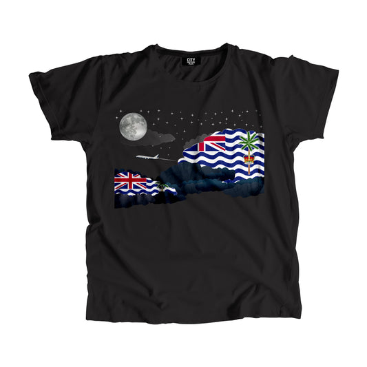 British Indian Ocean Territory Flags Night Clouds Unisex T-Shirt