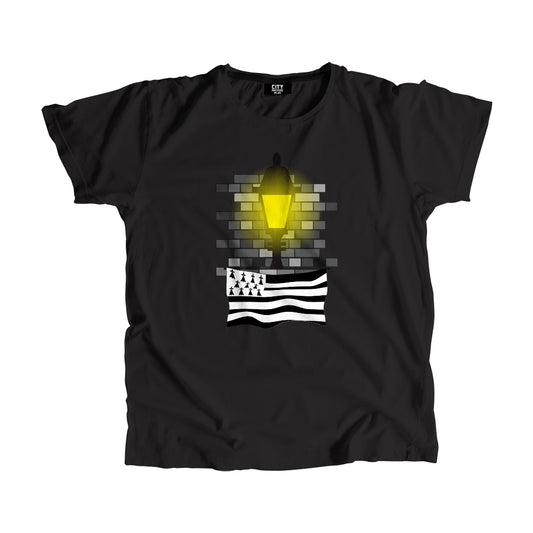 Brittany Flag Street Lamp Bricks Unisex T-Shirt