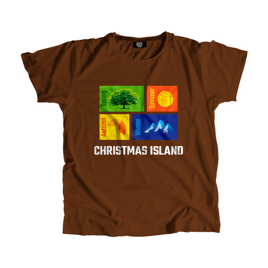 CHRISTMAS ISLAND Seasons Unisex T-Shirt (Brown)