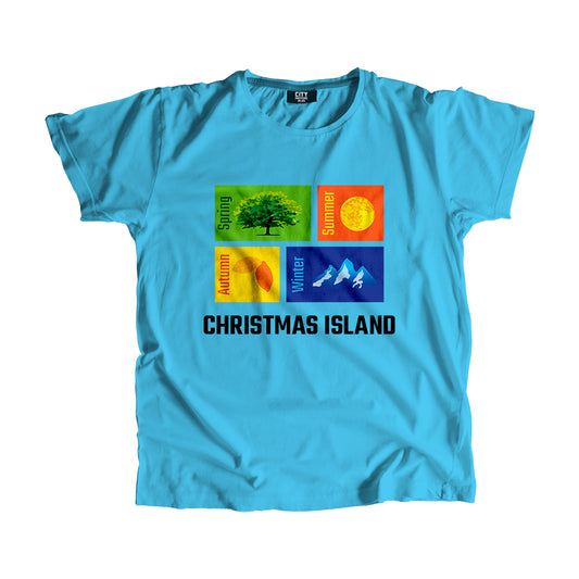 CHRISTMAS ISLAND Seasons Unisex T-Shirt (Sky Blue)