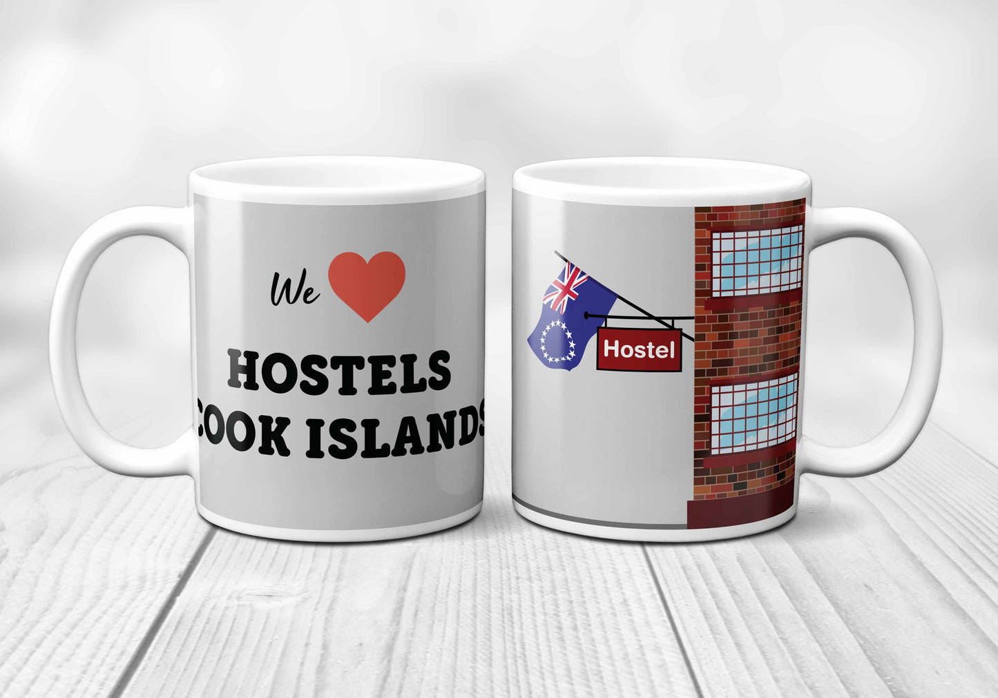 We Love COOK ISLANDS Hostels Mug