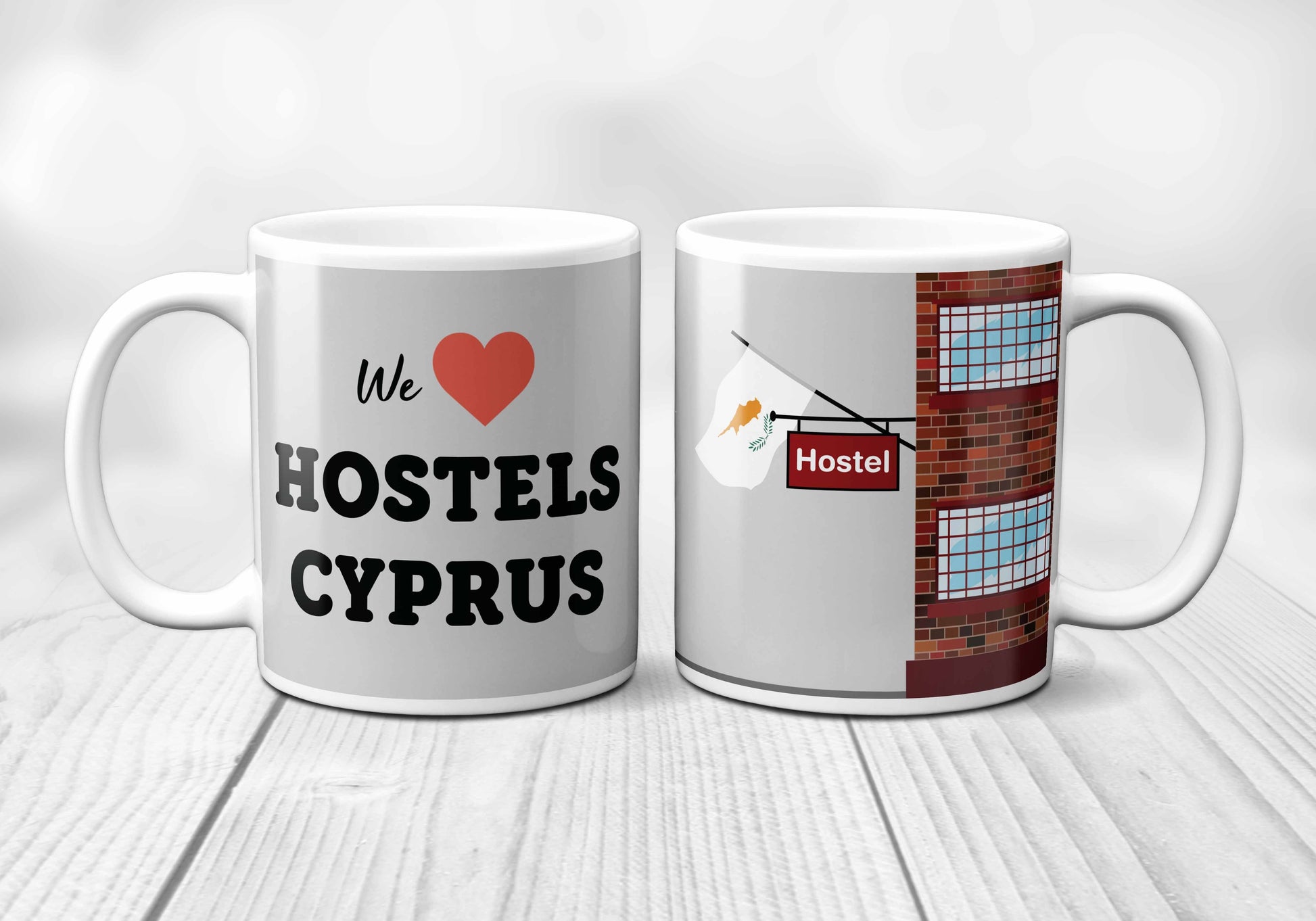 We Love CYPRUS Hostels Mug