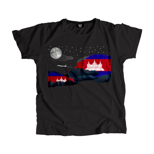 Cambodia Flags Night Clouds Unisex T-Shirt