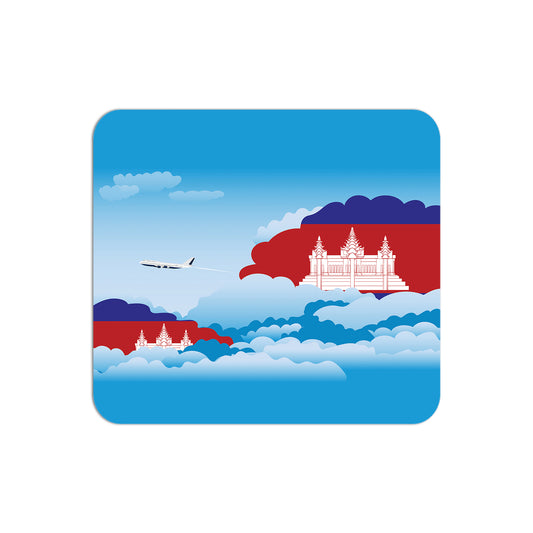 Cambodia Flag Day Clouds Mouse pad 