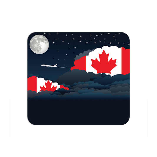 Canada Flag Night Clouds Mouse pad 