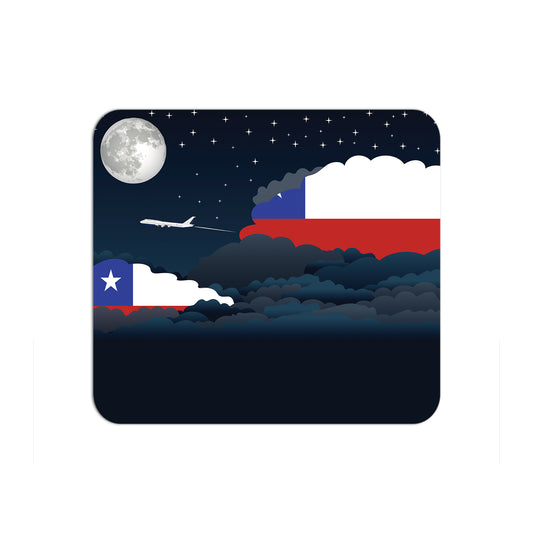 Chile Flag Night Clouds Mouse pad 
