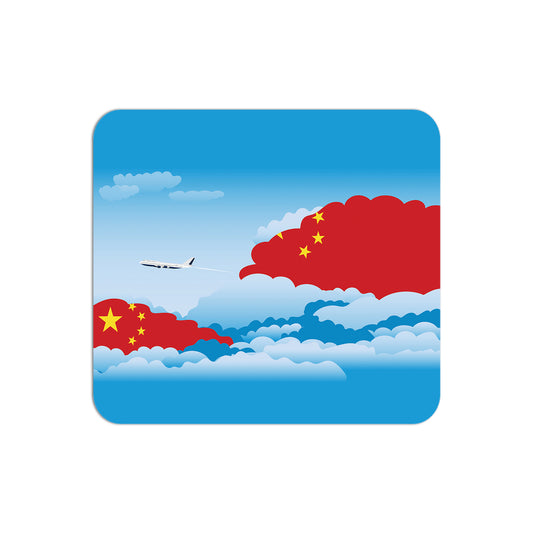 China Flag Day Clouds Mouse pad 