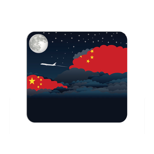 China Flag Night Clouds Mouse pad 