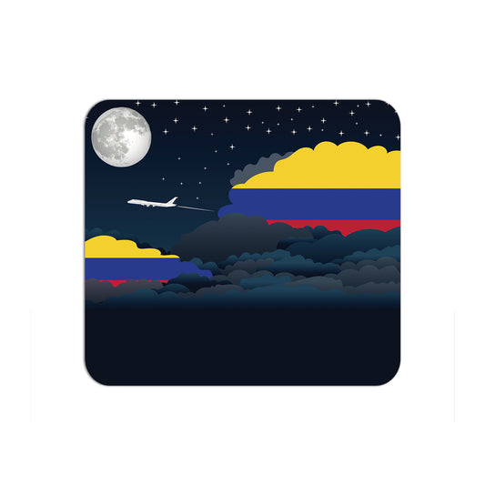 Colombia Flag Night Clouds Mouse pad 