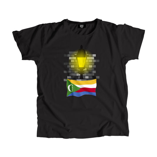 Comoros Flag Street Lamp Bricks Unisex T-Shirt