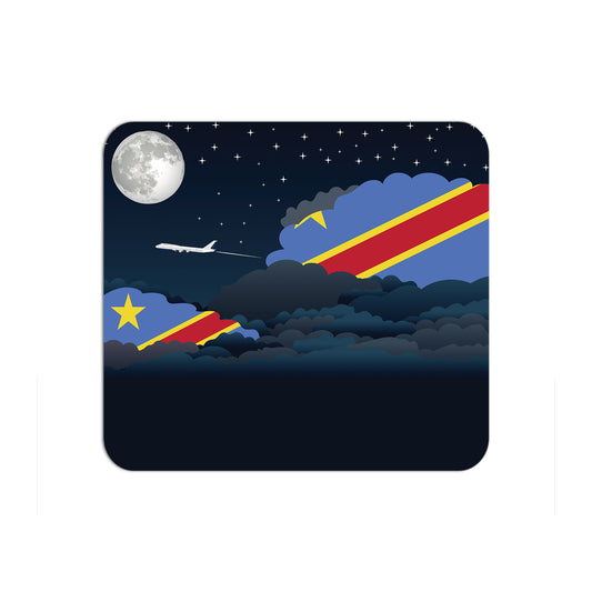 Congo Democratic Republic of the Flag Night Clouds Mouse pad 