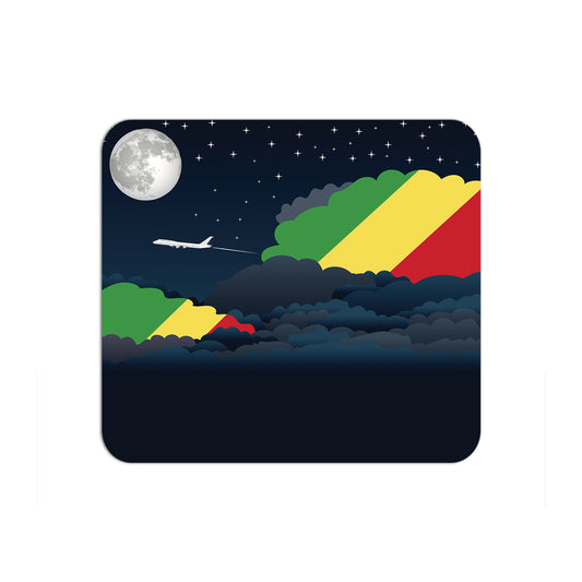 Congo Republic of the Flag Night Clouds Mouse pad 