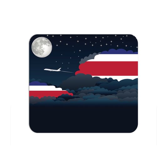 Costa Rica Flag Night Clouds Mouse pad 