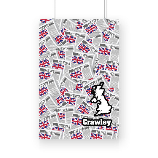Crawley Newspapers Canvas Print Framed