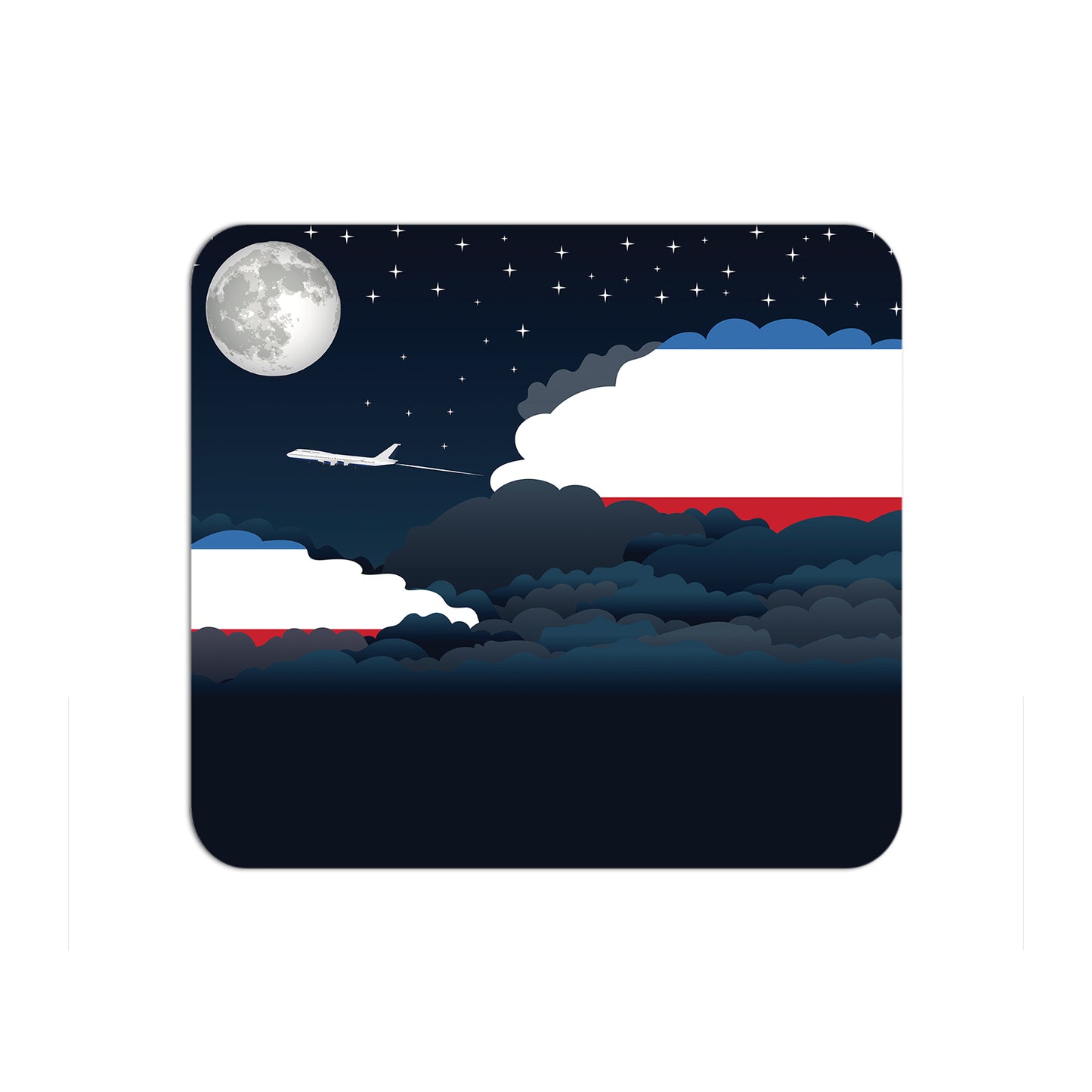 Crimea Flag Night Clouds Mouse pad 