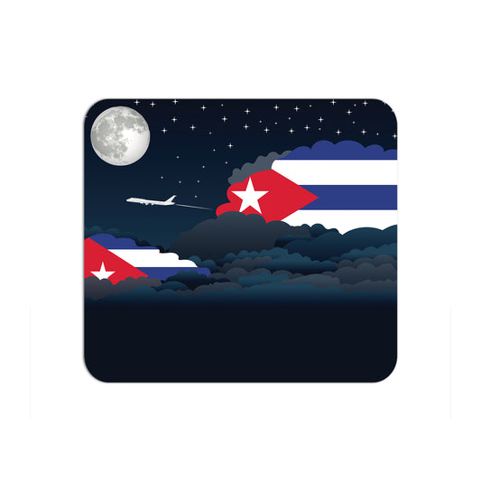 Cuba Flag Night Clouds Mouse pad 