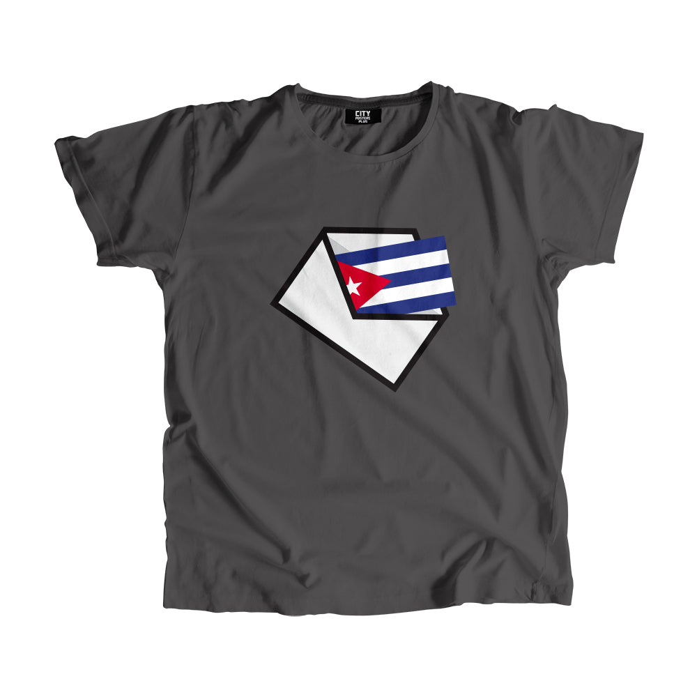 Cuba Flag Mail Men Women Unisex T-Shirt