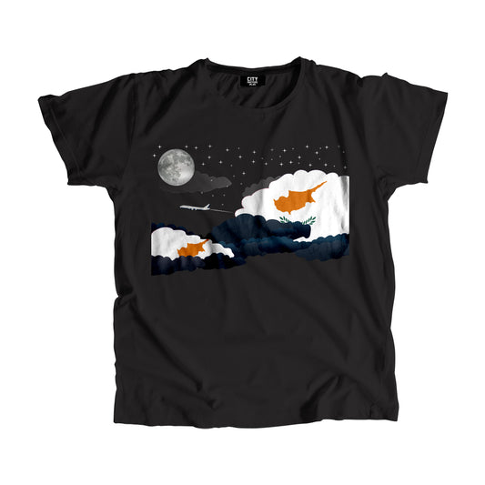 Cyprus Flags Night Clouds Unisex T-Shirt