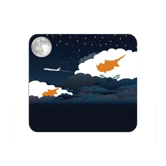 Cyprus Flag Night Clouds Mouse pad 