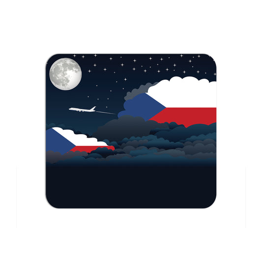 Czech Republic Flag Night Clouds Mouse pad 