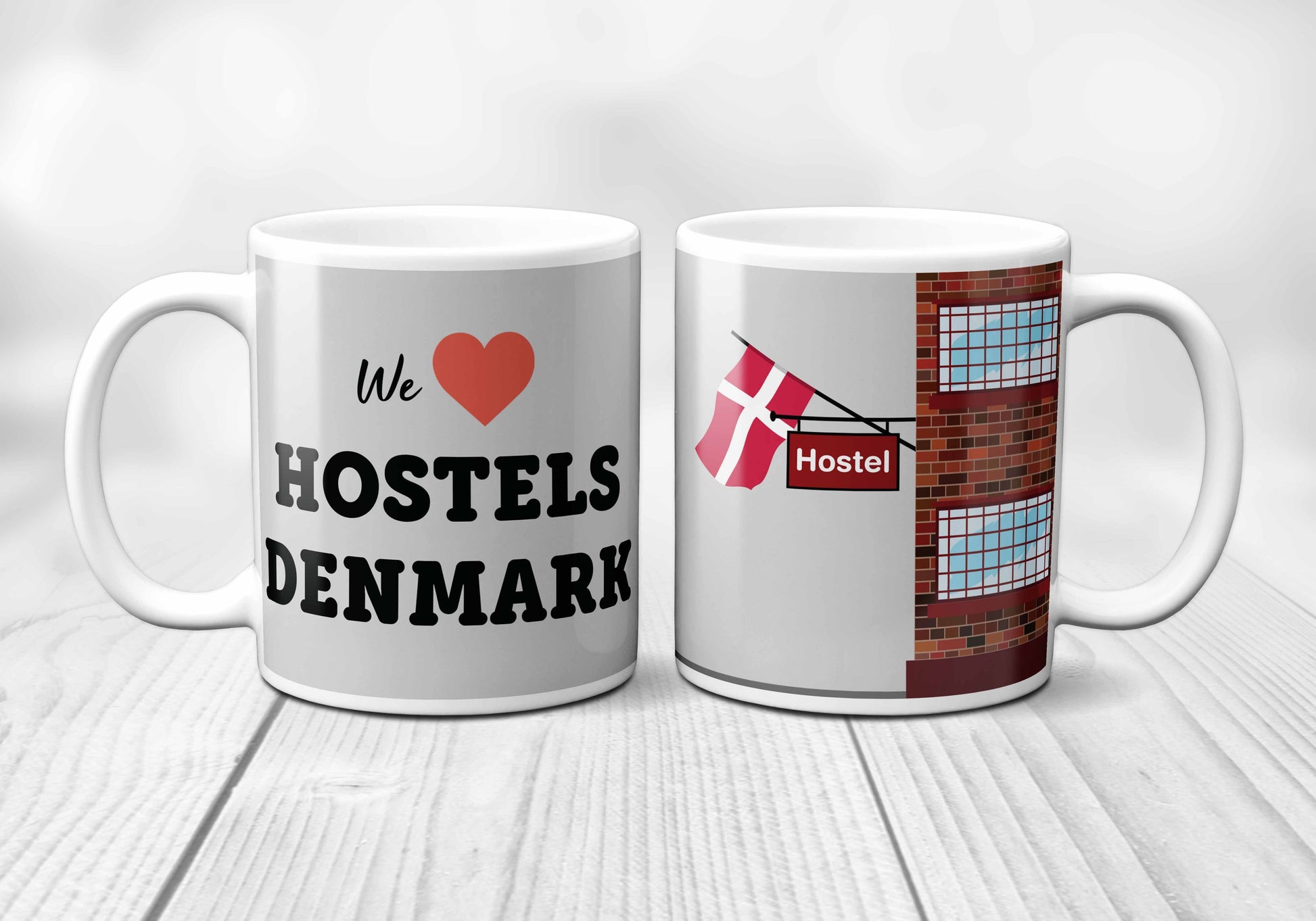We Love DENMARK Hostels Mug
