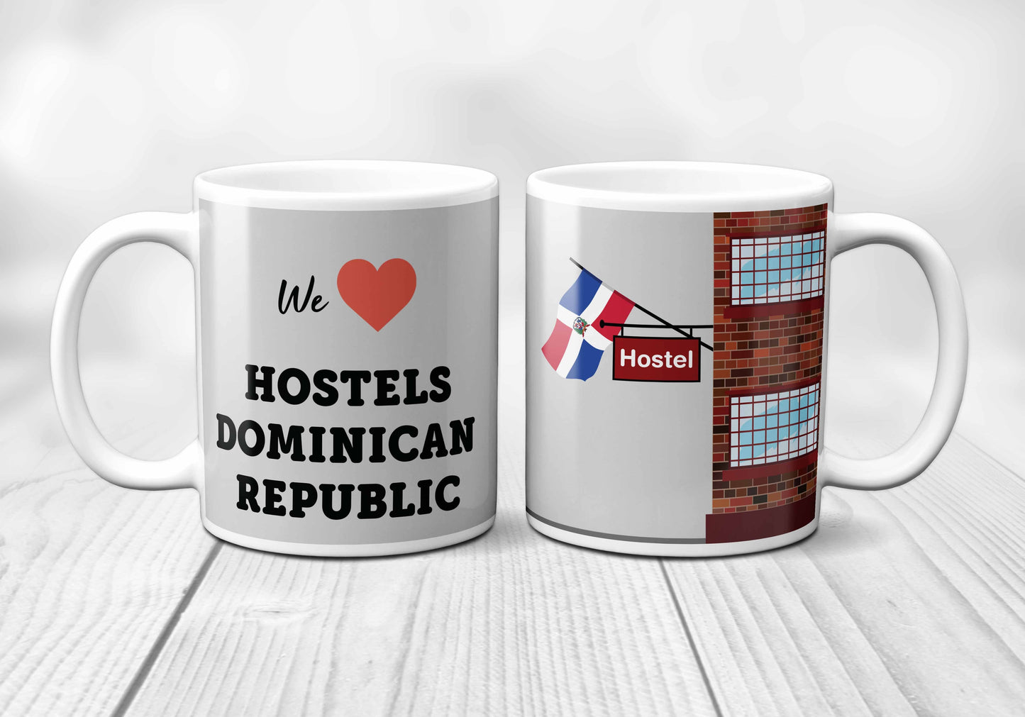 We Love DOMINICAN REPUBLIC Hostels Mug