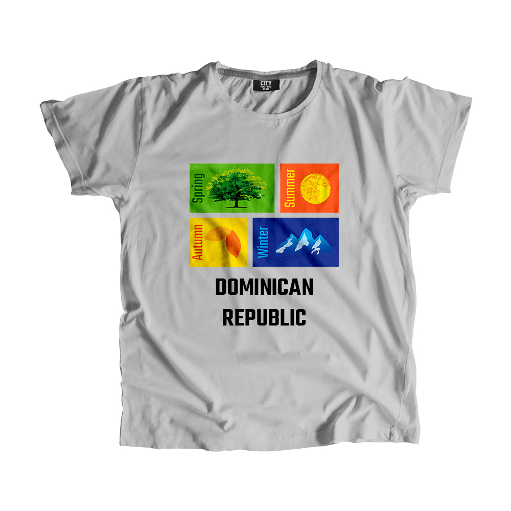 DOMINICAN REPUBLIC Seasons Unisex T-Shirt (Melange Grey)