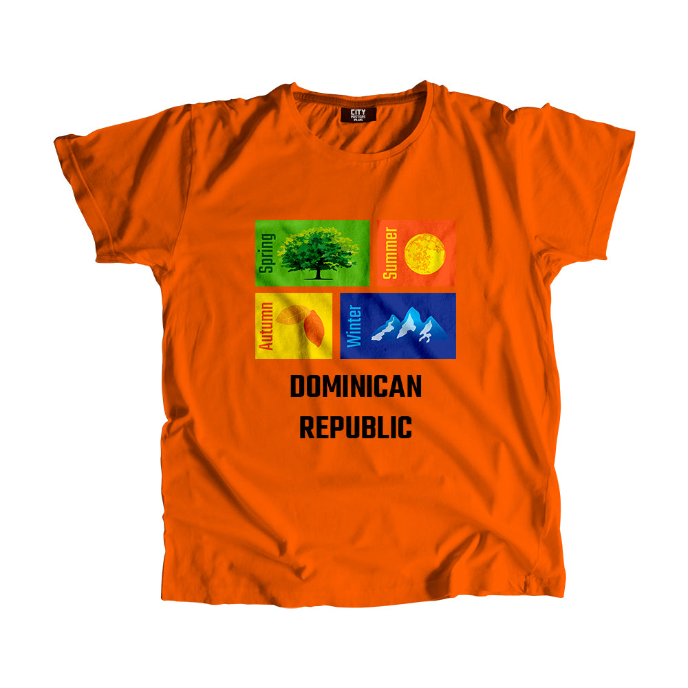 DOMINICAN REPUBLIC Seasons Unisex T-Shirt (Orange)