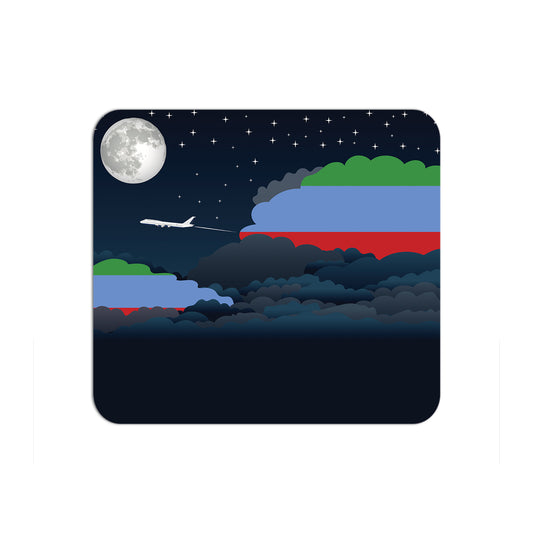 Dagestan Flag Night Clouds Mouse pad 