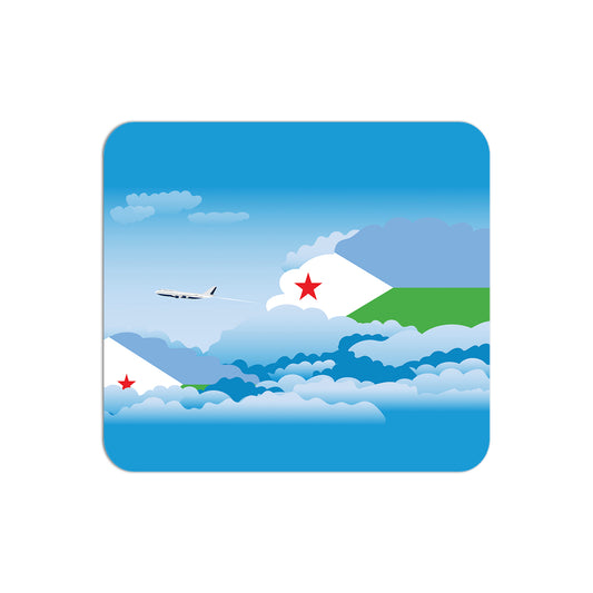 Djibouti Flag Day Clouds Mouse pad 