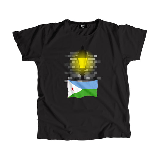 Djibouti Flag Street Lamp Bricks Unisex T-Shirt
