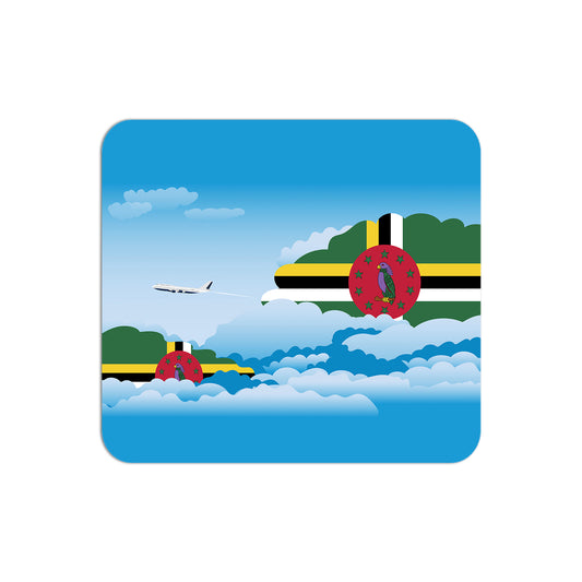 Dominica Flag Day Clouds Mouse pad 